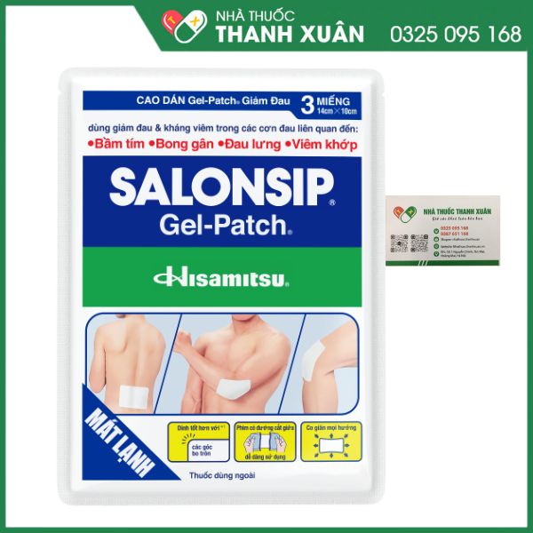 Cao dán giảm đau Salonsip Gel-Patch - Giảm đau, kháng viêm